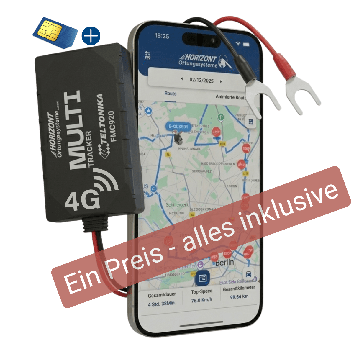 HORIZONT 4G GPS-Tracker Set