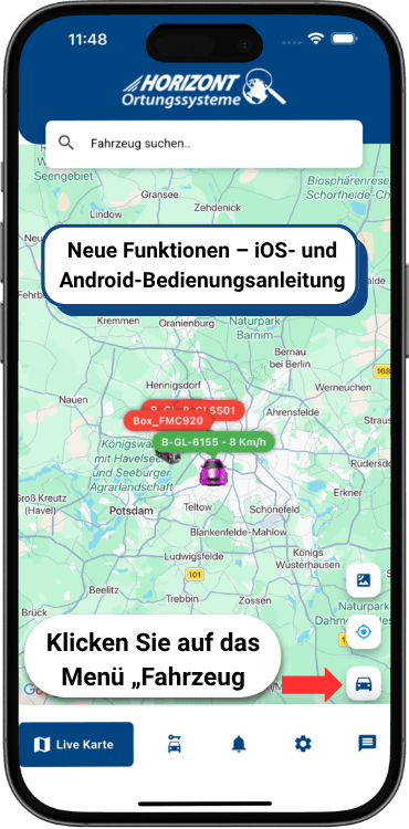 Overview of the GPS tracker app features 1