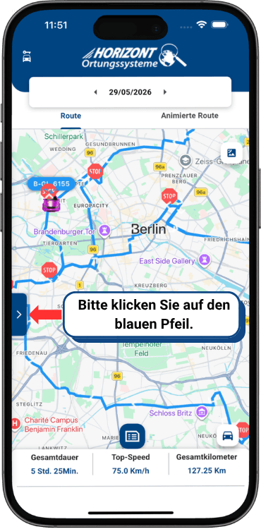 Overview of the GPS tracker app features 3