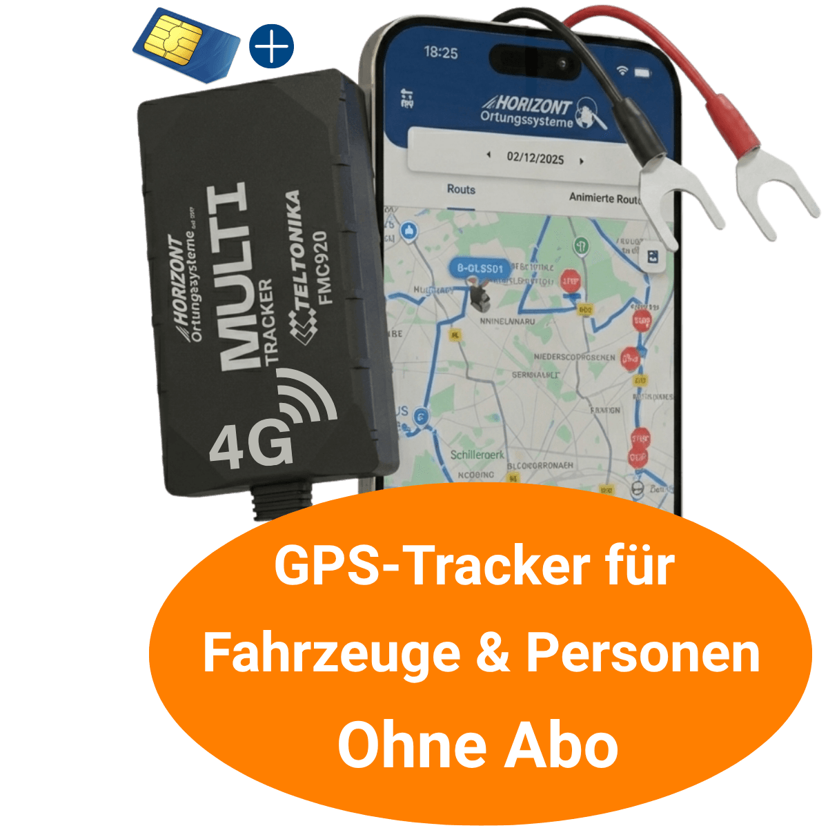 4G Smart Package, GPS Tracker for Vehicles Without Subscription - GPS Tracker für Fahrzeuge