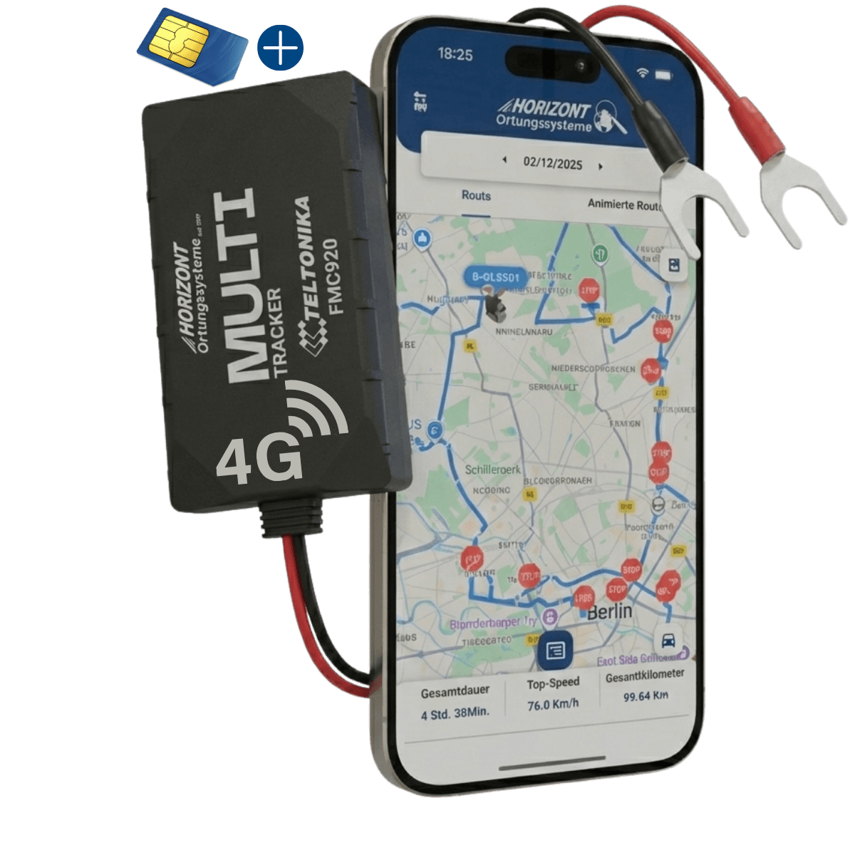 4G Smart Package, GPS Tracker for Vehicles Without Subscription - GPS Tracker für Fahrzeuge