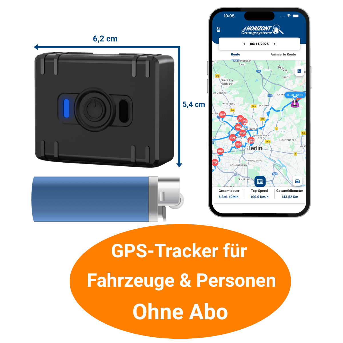 4G Akku Mobil | ink.12 Monate Lizenz | 4G LTE mit Akku - GPS Tracker für Fahrzeuge
