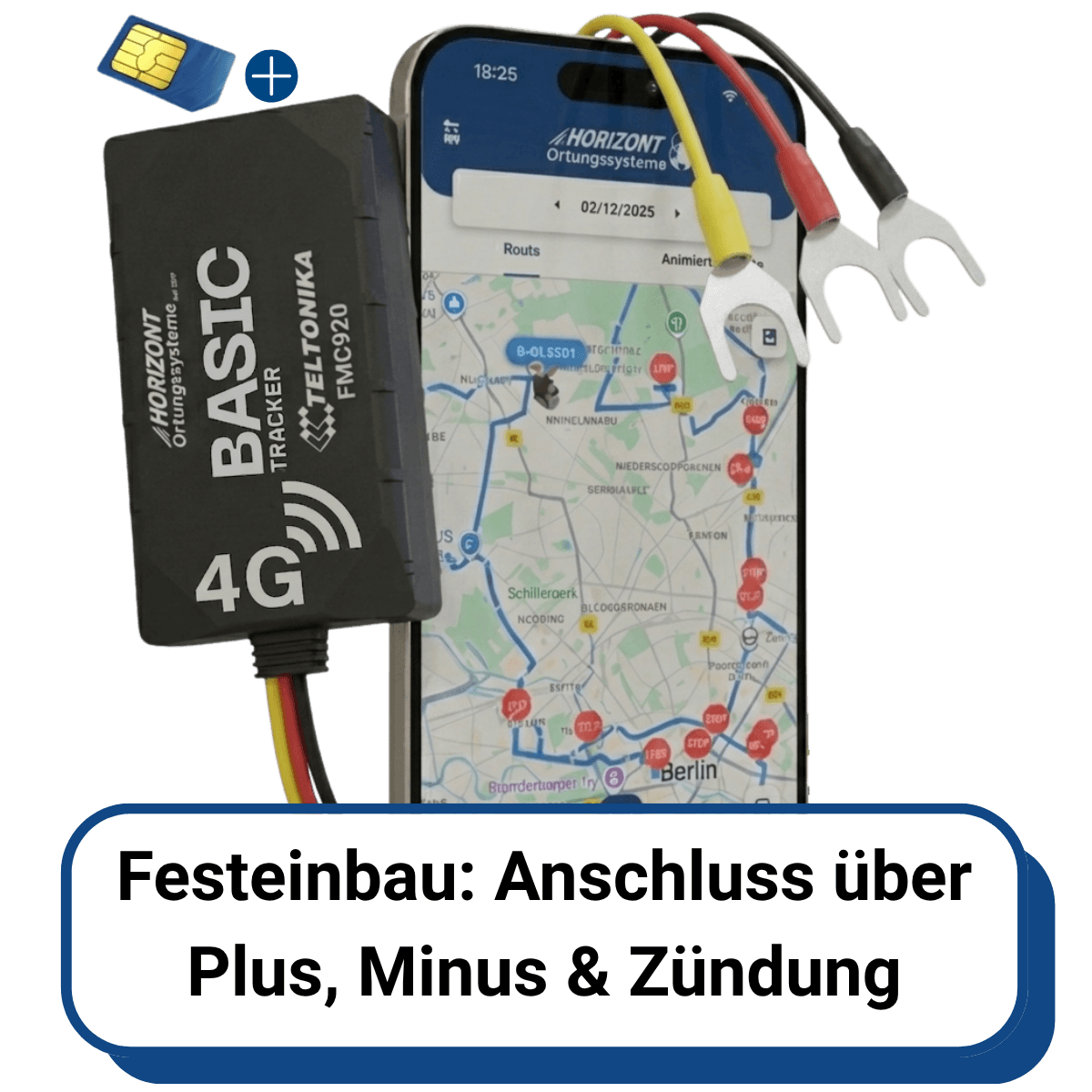 GPS Tracker Basic Model – 4G LTE Festeinbau für PKW & LKW | Teltonika FMC920