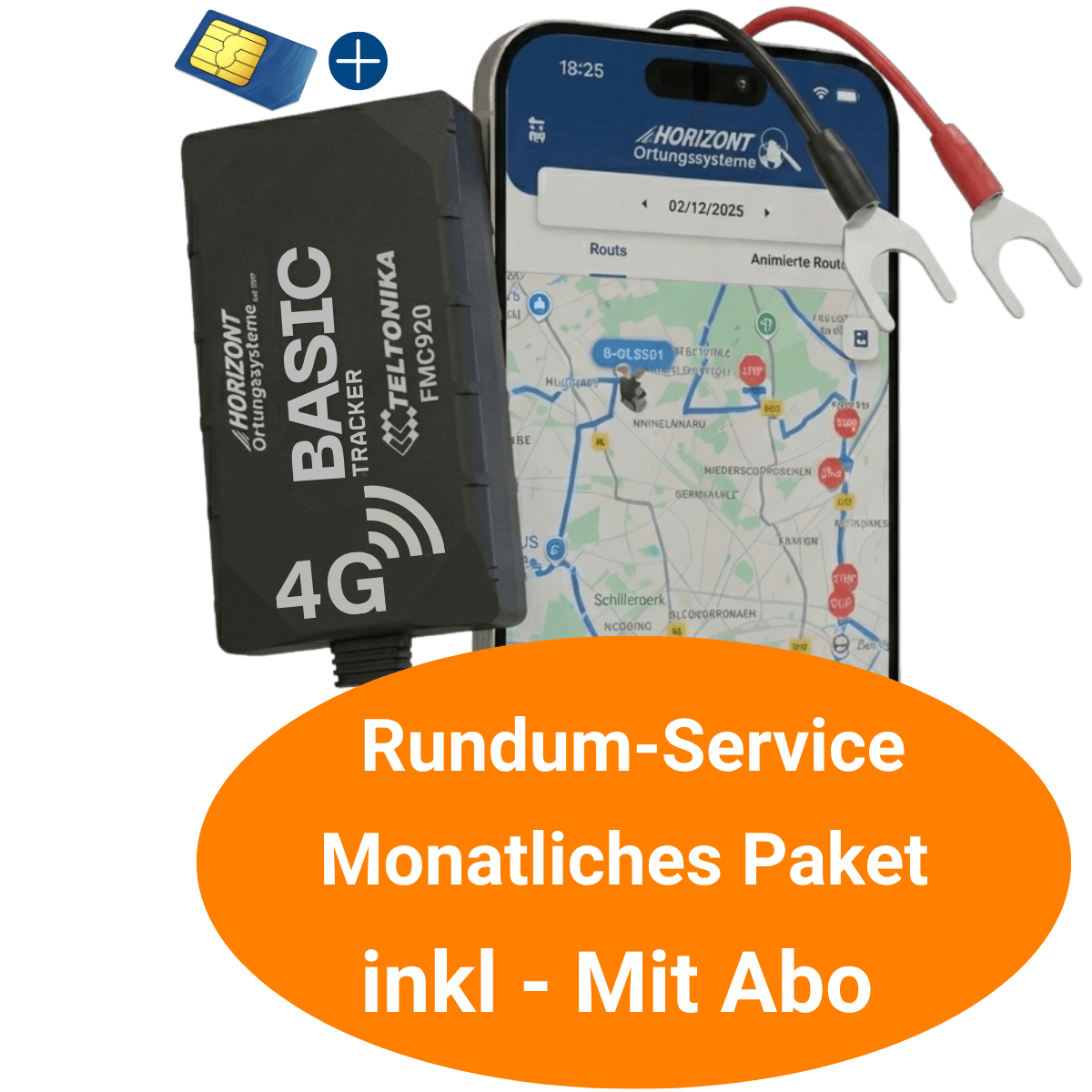 incl. SIM Card - Car & Truck 4G GPS Vehicle Tracker 4G - Basic Model - Easy Installation - With Subscription - GPS Tracker für Fahrzeuge