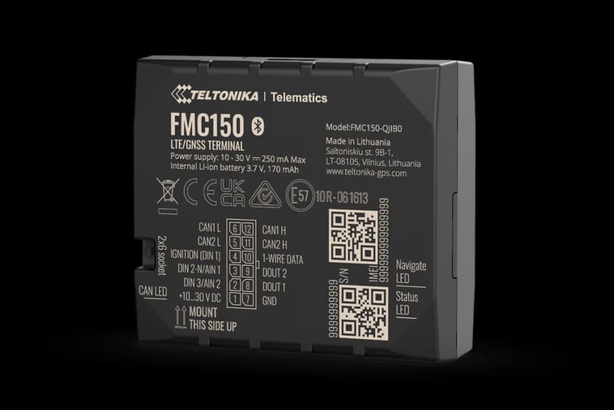 GPS Tracker mit CAN-Bus – 4G LTE für Flottenmanagement | Teltonika FMC150