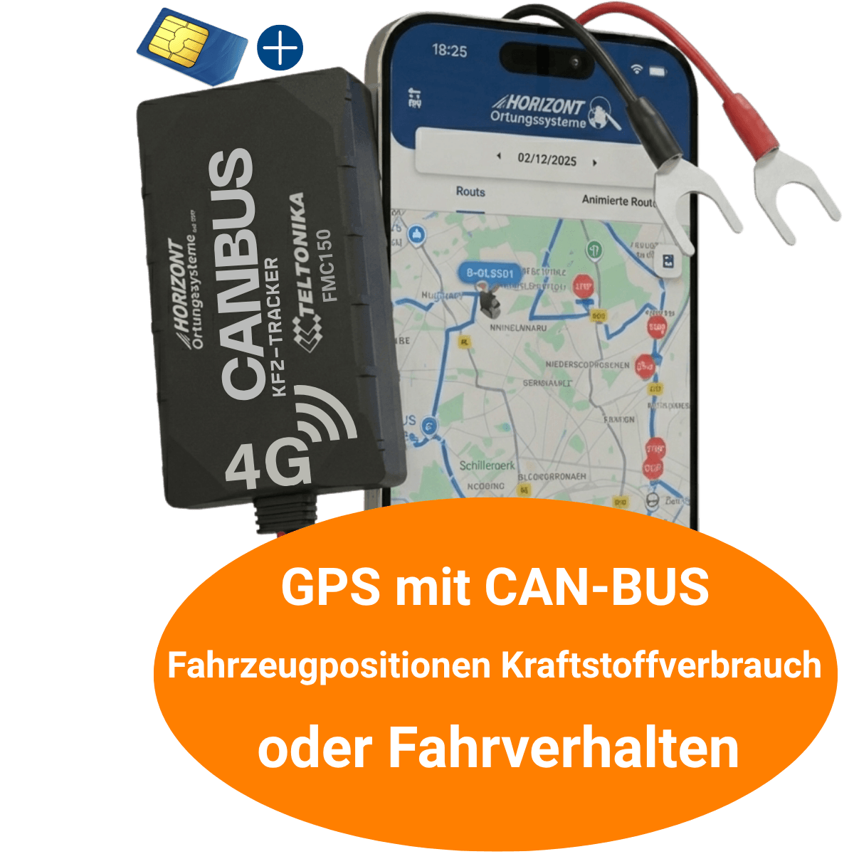 incl. SIM Card - Car & Truck 4G GPS Vehicle Tracker with CAN Bus - 4G Model - With Subscription - GPS Tracker für Fahrzeuge