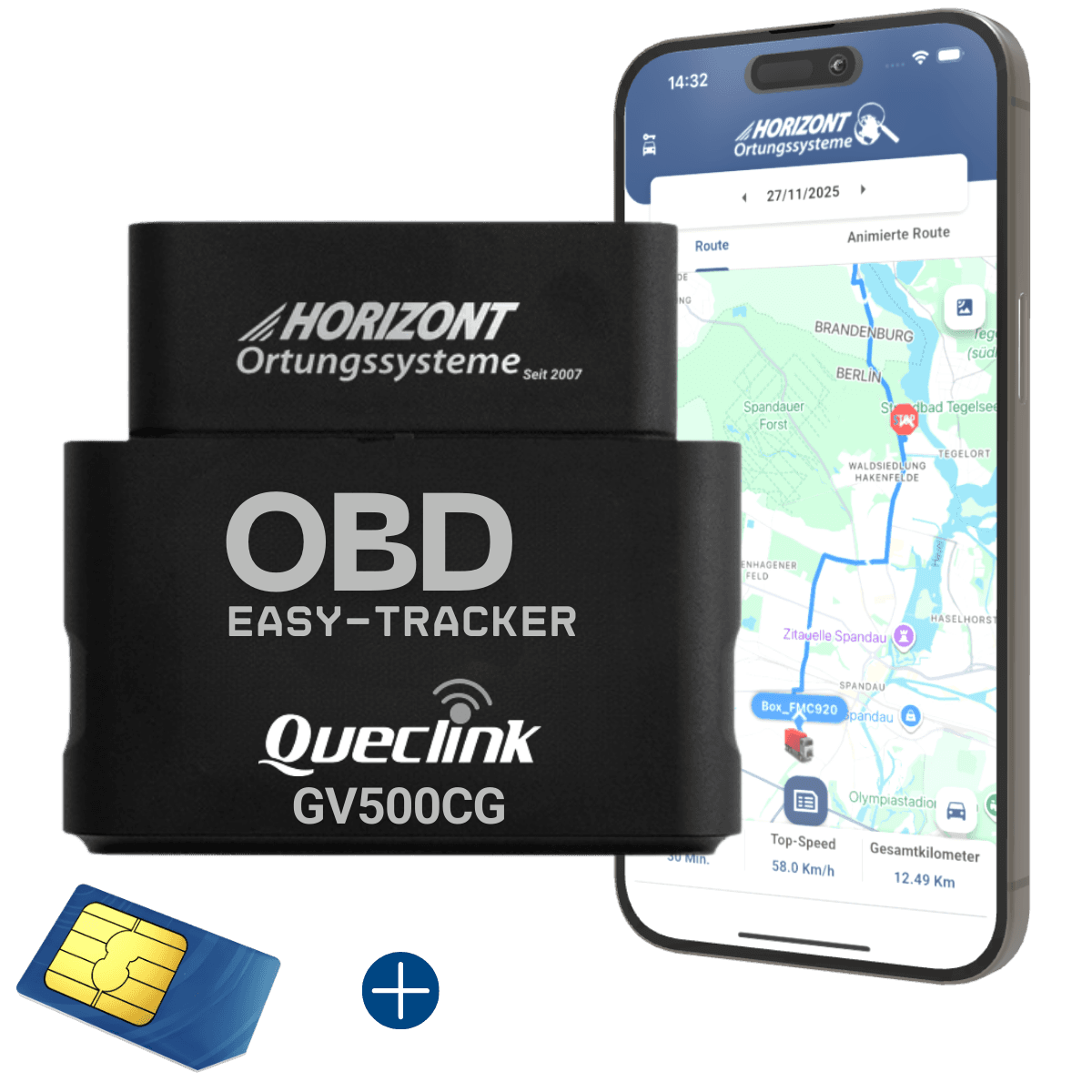 OBD 4G Smart Package, GPS Tracker for Vehicles Without Subscription - GPS Tracker für Fahrzeuge