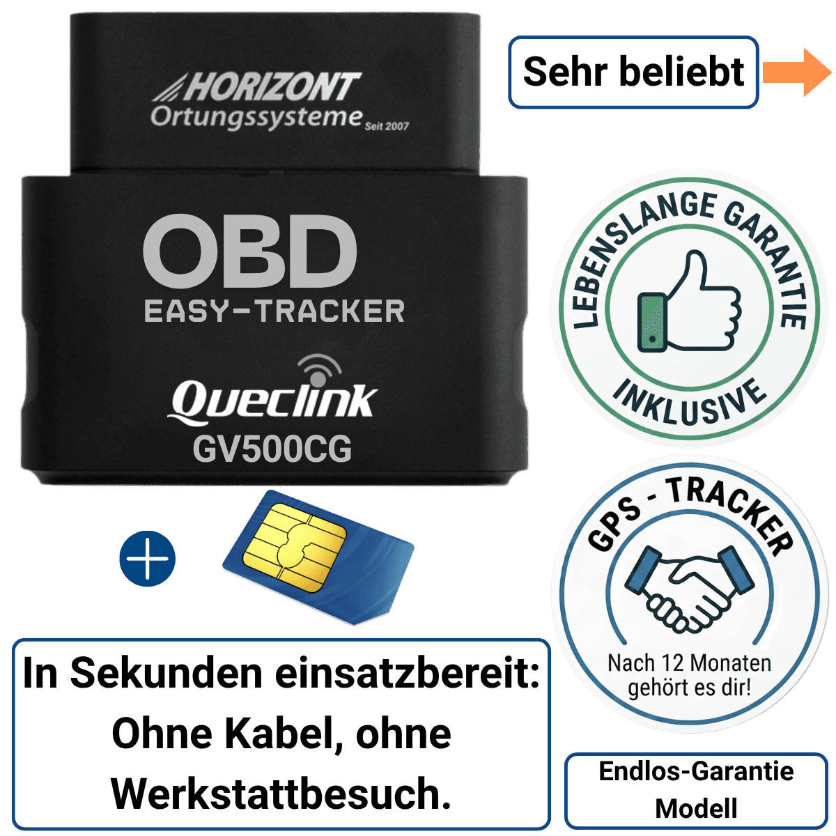 GPS Vehicle Tracker 4G OBD Model - Lifetime Warranty Model - GPS Tracker für Fahrzeuge