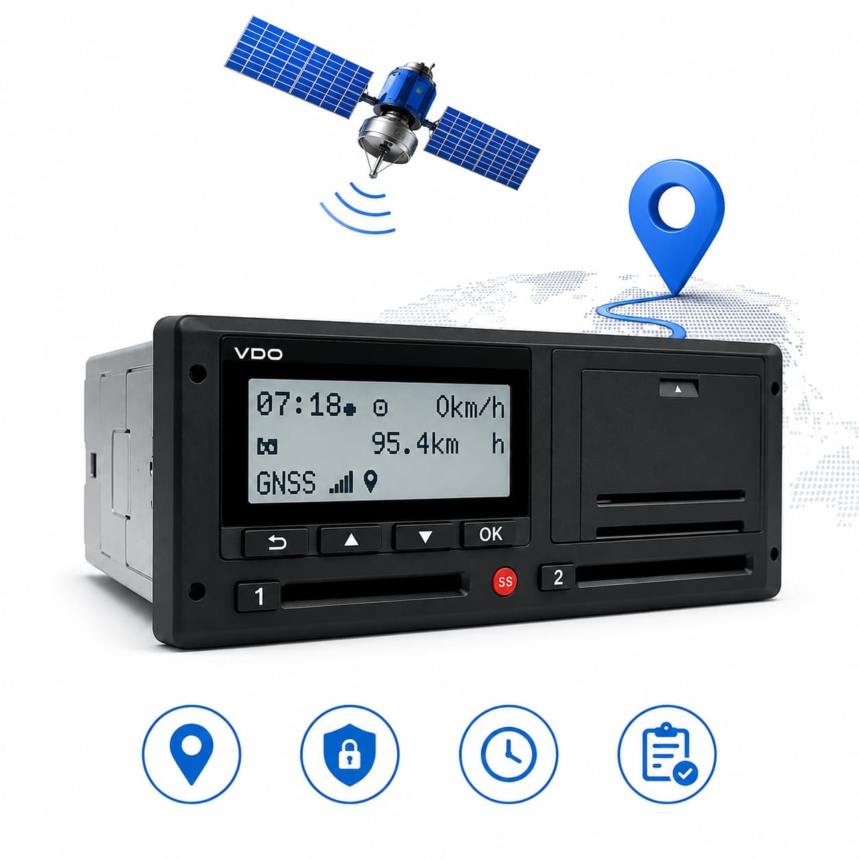 GPS LKW Digitaler Tachograph fernauslesen