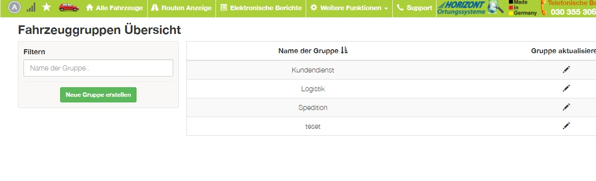 Profi KFZ Ortung - Zugriffsrechte, Unterbenutzer verwalten-3