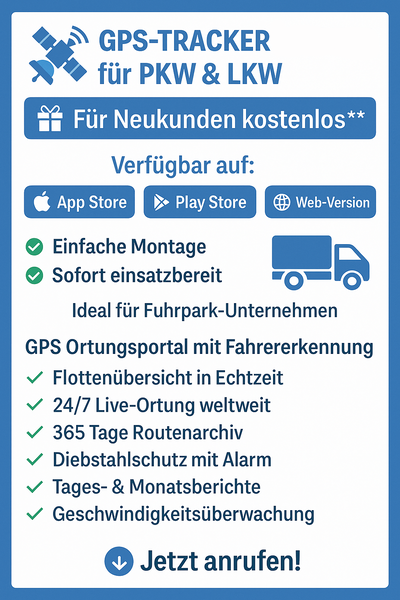 GPS Tracker Auto mit 50% Rabatt - 12 € Fahrzeugortung