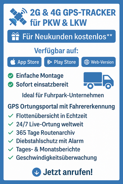 GPS Tracker Auto mit 50% Rabatt - 12 € Fahrzeugortung